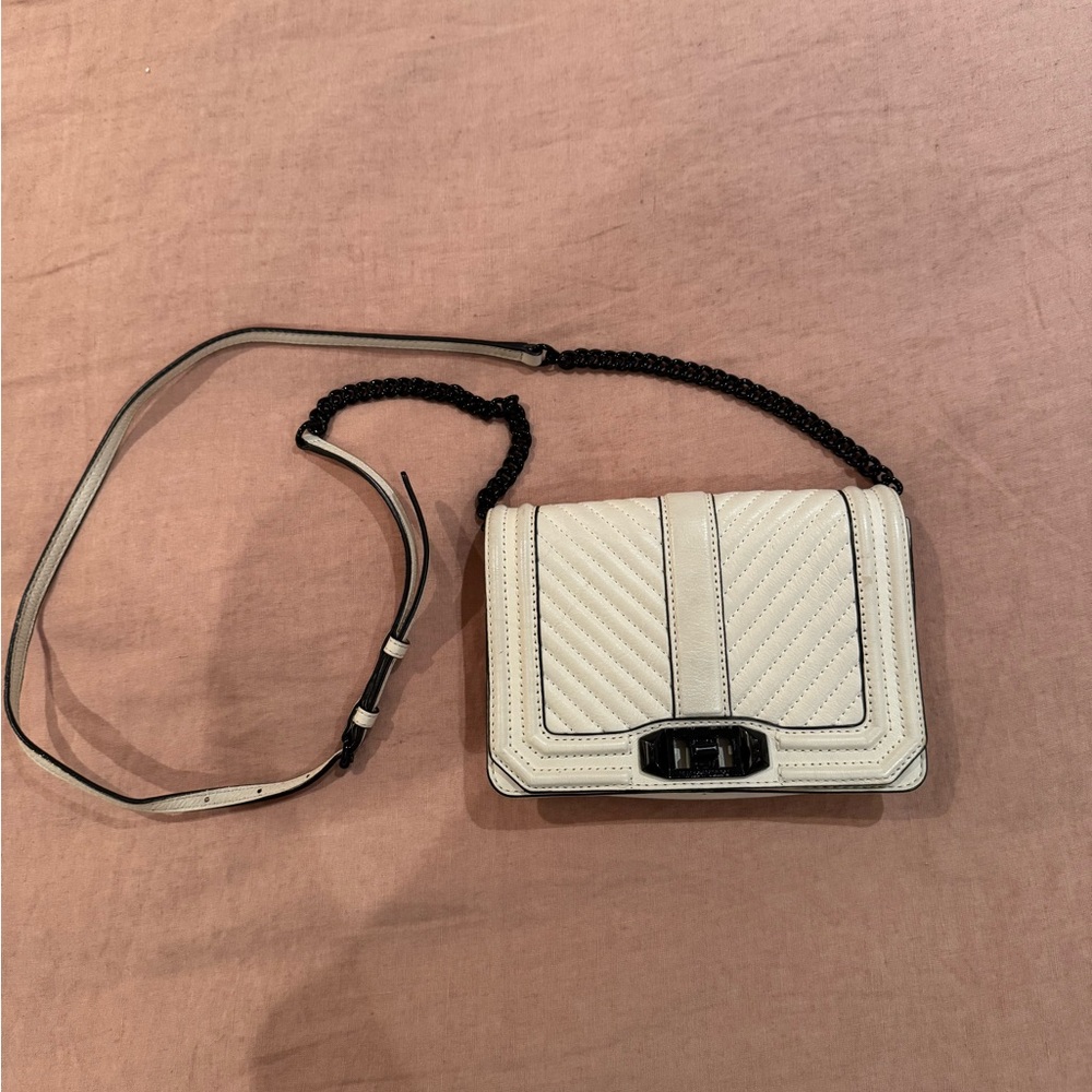 Rebecca Minkoff White Quilted Crossbody Bag